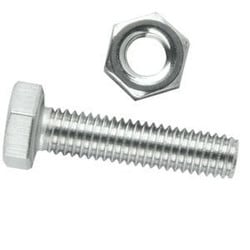 Set screw and nut M12 x 40 G304 stainless steel hex head ESS-100340 AUS-45146